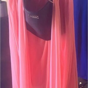 Versa David’s bridal dress NEW WITH TAGS! Pink Chiffon Maxi and Dress